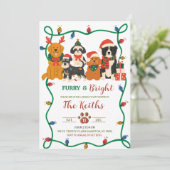 Dog Winter Holiday Party Invitation 招待状 (スタンド正面)