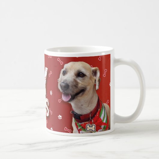 Dog Wishing you Merry Christmas Mug コーヒーマグカップ (右)