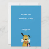 Dog with Bone & Cat - Christmas おもしろい Card シーズンカード (裏面)