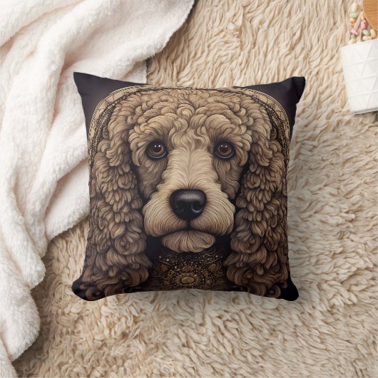 Dog with curls クッション (ブランケット)