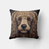 Dog with curls クッション (裏面)