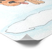 Dog with Heart Balloons ポスター (角)