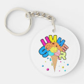 Dog with ice cream キーホルダー (正面)