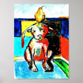 dog with pear ポスター (正面)