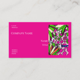Dog with Pink Dots Company Business Cards 名刺