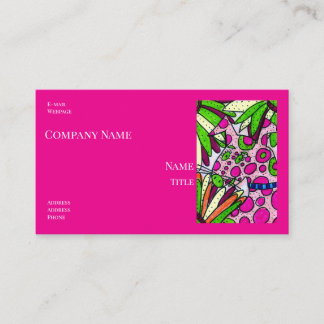 Dog with Pink Dots Company Business Cards 名刺