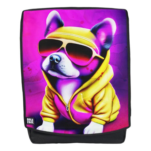 Dog with sunglasses バックパック (正面)