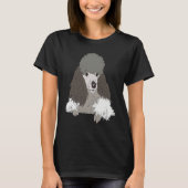Dog   Women's Graphic Tees Cool Poodle Men's Tシャツ (正面)