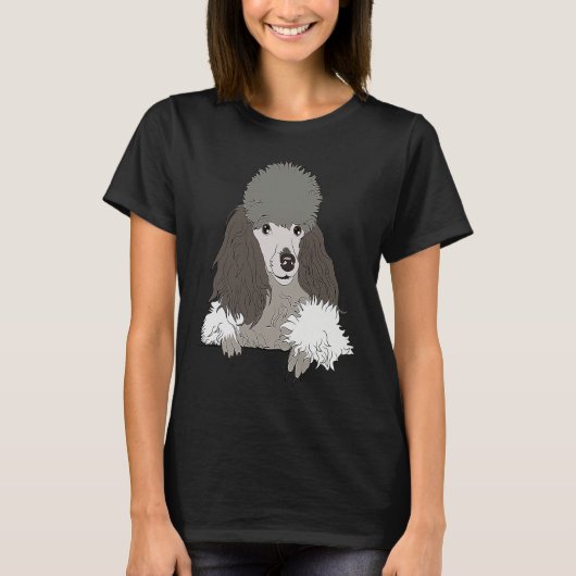 Dog   Women's Graphic Tees Cool Poodle Men's Tシャツ (正面)