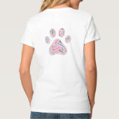 Dog Word Art Paw Print (カスタマイズWill for You) Tシャツ (裏面)
