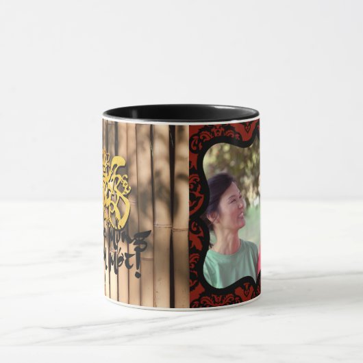 Dog Year 2018 Mベトナム語フォトフレーム挨拶 マグカップ (中央)