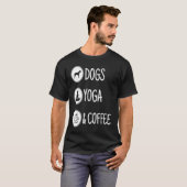 Dog yoga and coffee tシャツ (正面フル)