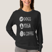 Dog yoga and coffee tシャツ (正面)