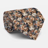 Dog Yorkie Yorkshire Terrier Custom Necktie ネクタイ (ロール)