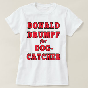 Dogcatcherのおもしろいな切札のパロディのためのドナルドDrumpf Tシャツ