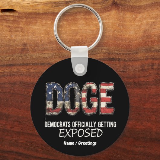 DOGEが民主党を公式に暴露 キーホルダー (正面)