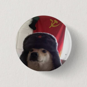 Doge僚友共産主義のDoggo Pupper 缶バッジ