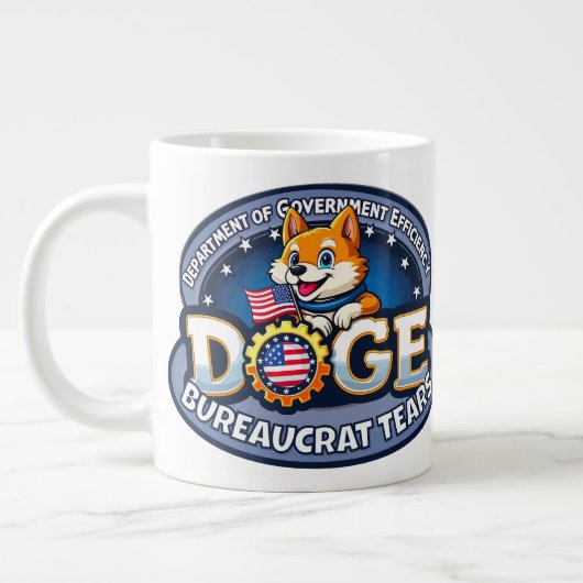 DOGE官僚の涙ジャンボマグ ジャンボコーヒーマグカップ (左)
