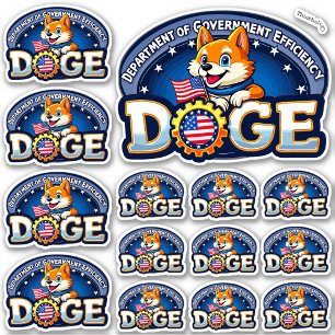 DOGE政府効率ビニル省 シール