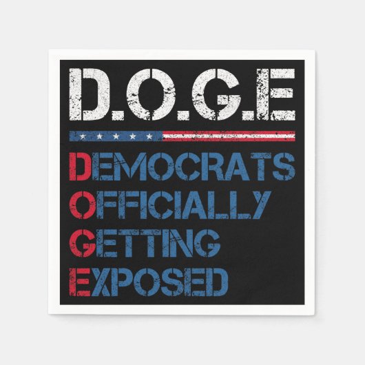 DOGE政府効率局 スタンダードカクテルナプキン (正面)