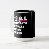 DOGE民主党が公式に暴露される ツートーンマグカップ (正面左)