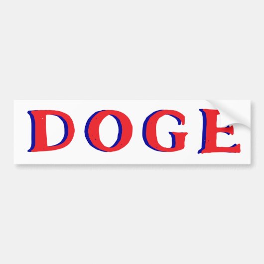 DOGE省政府効率監視局 バンパーステッカー (正面)