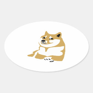 Doge – インターネットミーム 楕円形シール