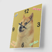 Doge Clock スクエア壁時計 (傾斜)