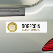 Doge Coin Accepted Hereウィンドウステッカーデカール バンパーステッカー (車上)