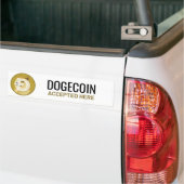 Doge Coin Accepted Hereウィンドウステッカーデカール バンパーステッカー (トラック上)