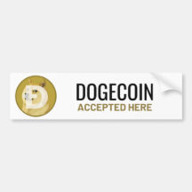 Doge Coin Accepted Hereウィンドウステッカーデカール
