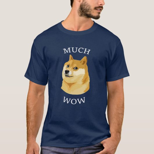 Doge Coin Much Wow, おもしろい, Cryptocurrency，デジタル Tシャツ (正面)