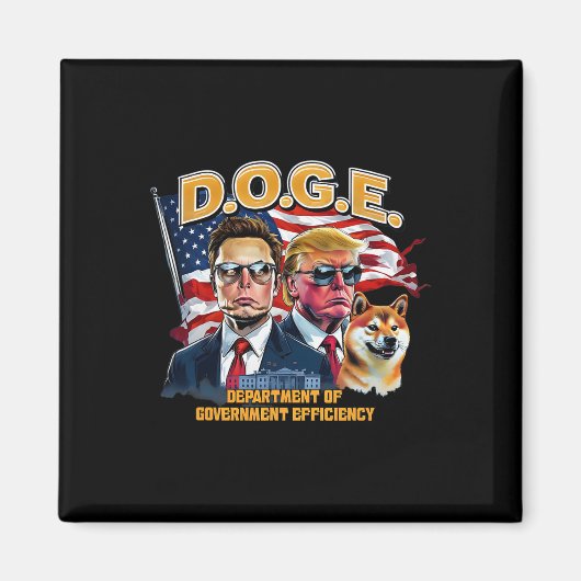 Doge D.o.e.再びアメリカを効率化するトランプD マグネット (正面)