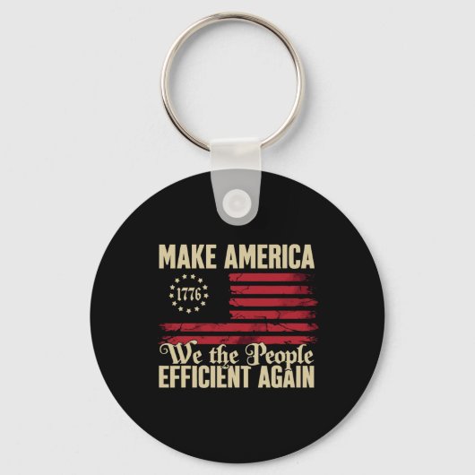 Doge D.o.g.e再びアメリカを効率的にするトランプ20 キーホルダー (正面)