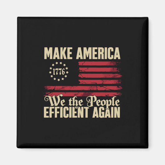 Doge D.o.g.e再びアメリカを効率的にするトランプ20 マグネット (正面)