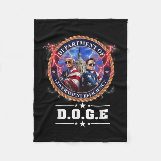 Doge Department Of Government Efficiency Trump 47t フリースブランケット (正面)