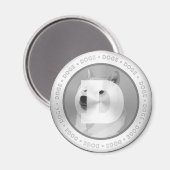 DOGE dogecoin ：シルバーマグネット マグネット (正面/裏面)