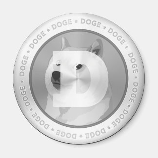 DOGE dogecoin :シルバーマグネット マグネット