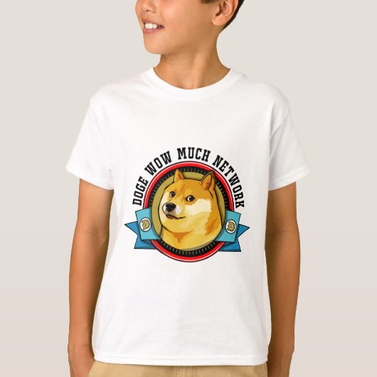 Doge Shibe Wow Muchネットワークエンブレム Tシャツ (正面)