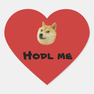 Doge Valentine "Hodl Me"スタンプ ハートシール