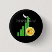 DogecoinからMoon Crypto 缶バッジ (正面)