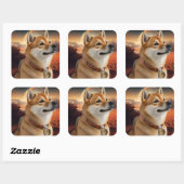 DogecoinとShibaで暗号革命に参加 スクエアシール (シート)