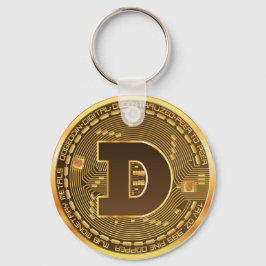 Dogecoinのコインのロゴの暗号通貨 キーホルダー