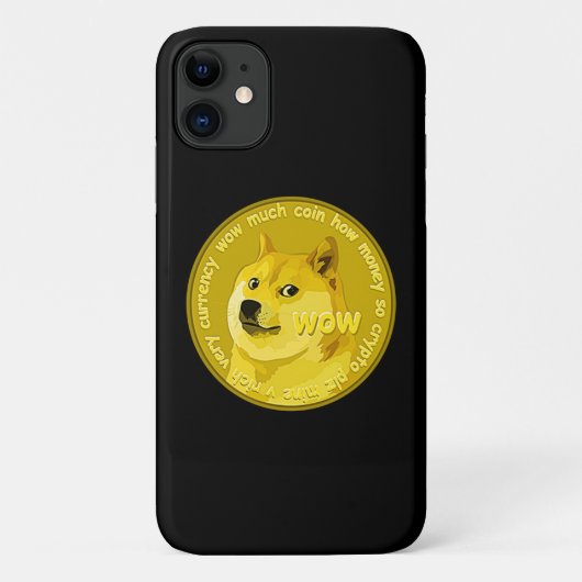Dogecoinのコインのロゴの暗号通貨 Case-Mate iPhoneケース (裏面)