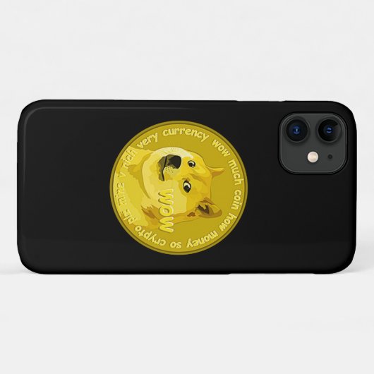 Dogecoinのコインのロゴの暗号通貨 Case-Mate iPhoneケース (裏面(横))