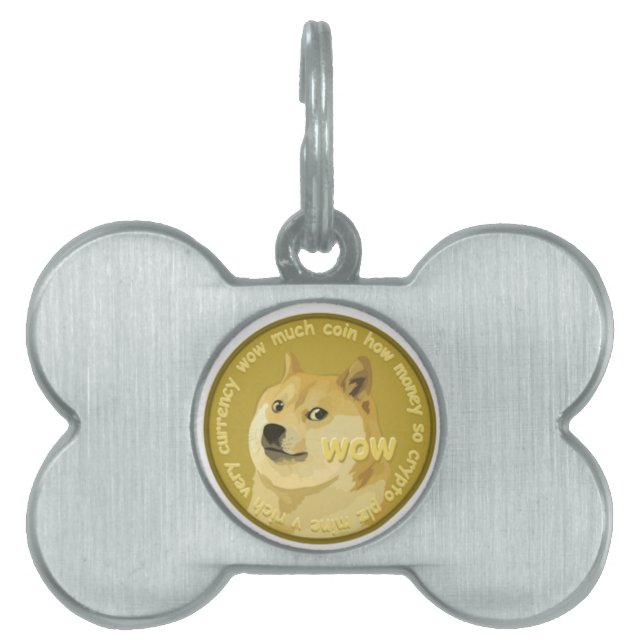 Dogecoinの付属品話好きな柴犬 ペットネームタグ (正面)