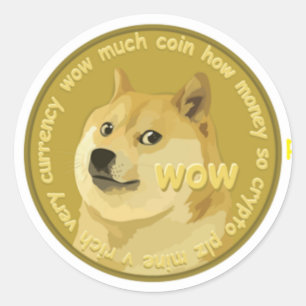 Dogecoinの付属品話好きな柴犬 ラウンドシール