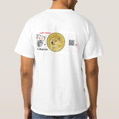 Dogecoinの公式の服装は多くの利益、多数うろつきます Tシャツ (裏面)