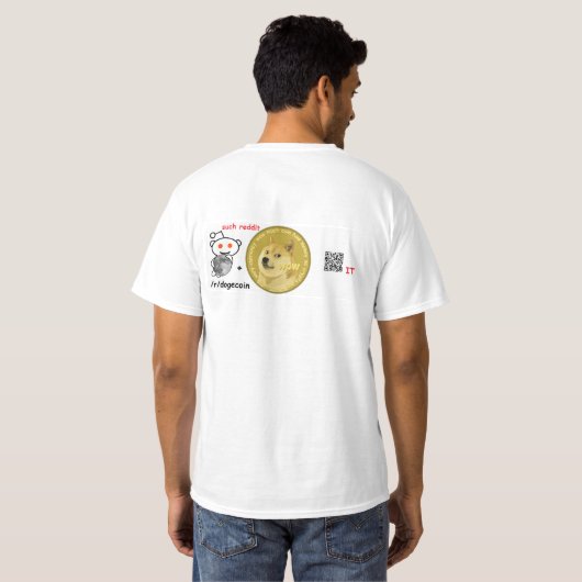 Dogecoinの公式の服装は多くの利益、多数うろつきます Tシャツ (裏面フル)