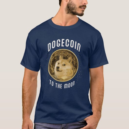 DogecoinへムーンドージHODL暗号ミームCryptoc Tシャツ (正面)